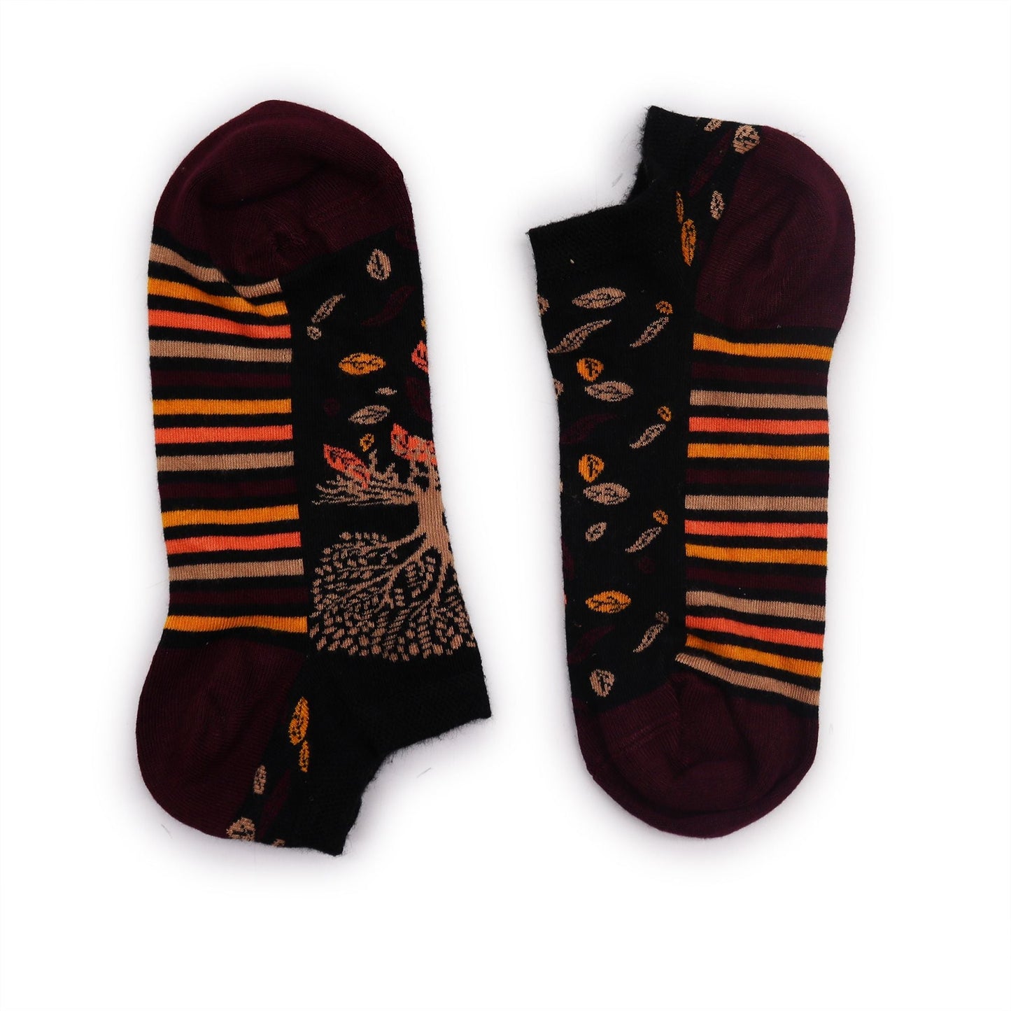 Polished S/M Hop Hare Bamboo Socks Low (3.5-6.5) - Tree of Life featuring natural patterning and unique variations - Positive Faith Hope Love