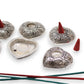 Polished Small Heart Incense Holder featuring natural patterning and unique variations - Positive Faith Hope Love