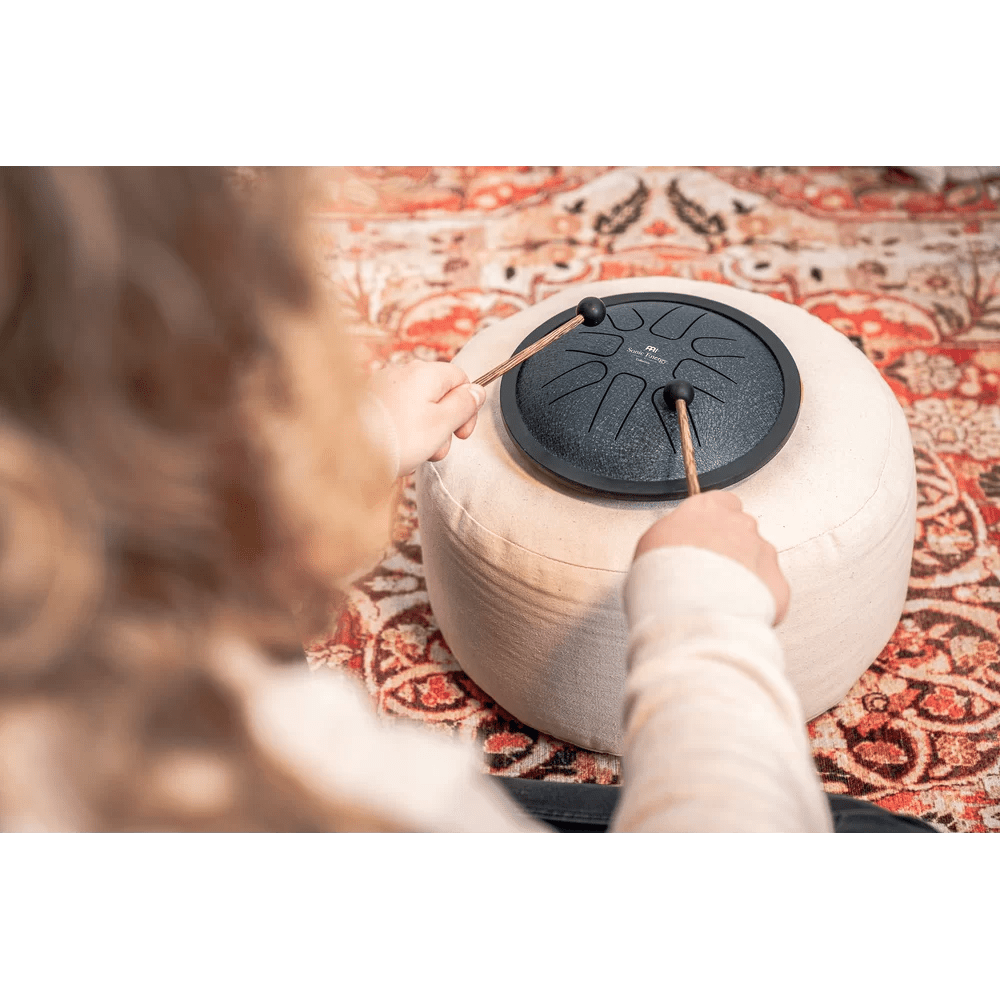 Small Steel Tongue Drum 7" Tongue Drum, G Minor, Navy Blue - SSTD2NB - Positive Faith Hope Love