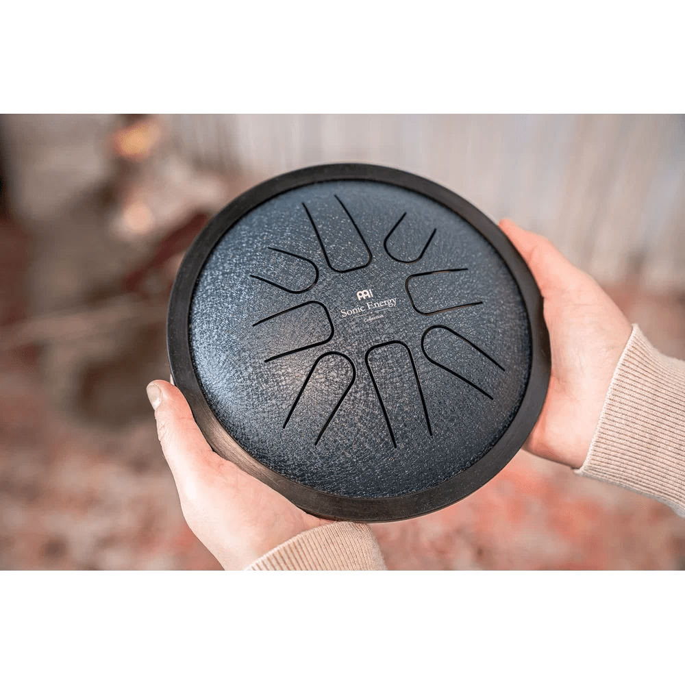 Small Steel Tongue Drum 7" Tongue Drum, G Minor, Navy Blue - SSTD2NB - Positive Faith Hope Love