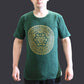 Polished Small Stone Washed T Shirt Chakra Green featuring natural patterning and unique variations - Positive Faith Hope Love