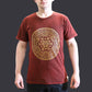 Polished Small Stone Washed T Shirt Chakra Maroon featuring natural patterning and unique variations - Positive Faith Hope Love