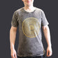 Polished Small Stone Washed T Shirt Mandala Dark Grey featuring natural patterning and unique variations - Positive Faith Hope Love