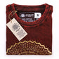 Polished Small Stone Washed T-Shirt - Mandala - Maroon featuring natural patterning and unique variations - Positive Faith Hope Love
