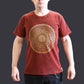 Polished Small Stone Washed T Shirt Mandala Maroon featuring natural patterning and unique variations - Positive Faith Hope Love