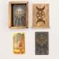 Small Tarot Card Box with Card Holder | Wooden Storage Box - Positive Faith Hope Love