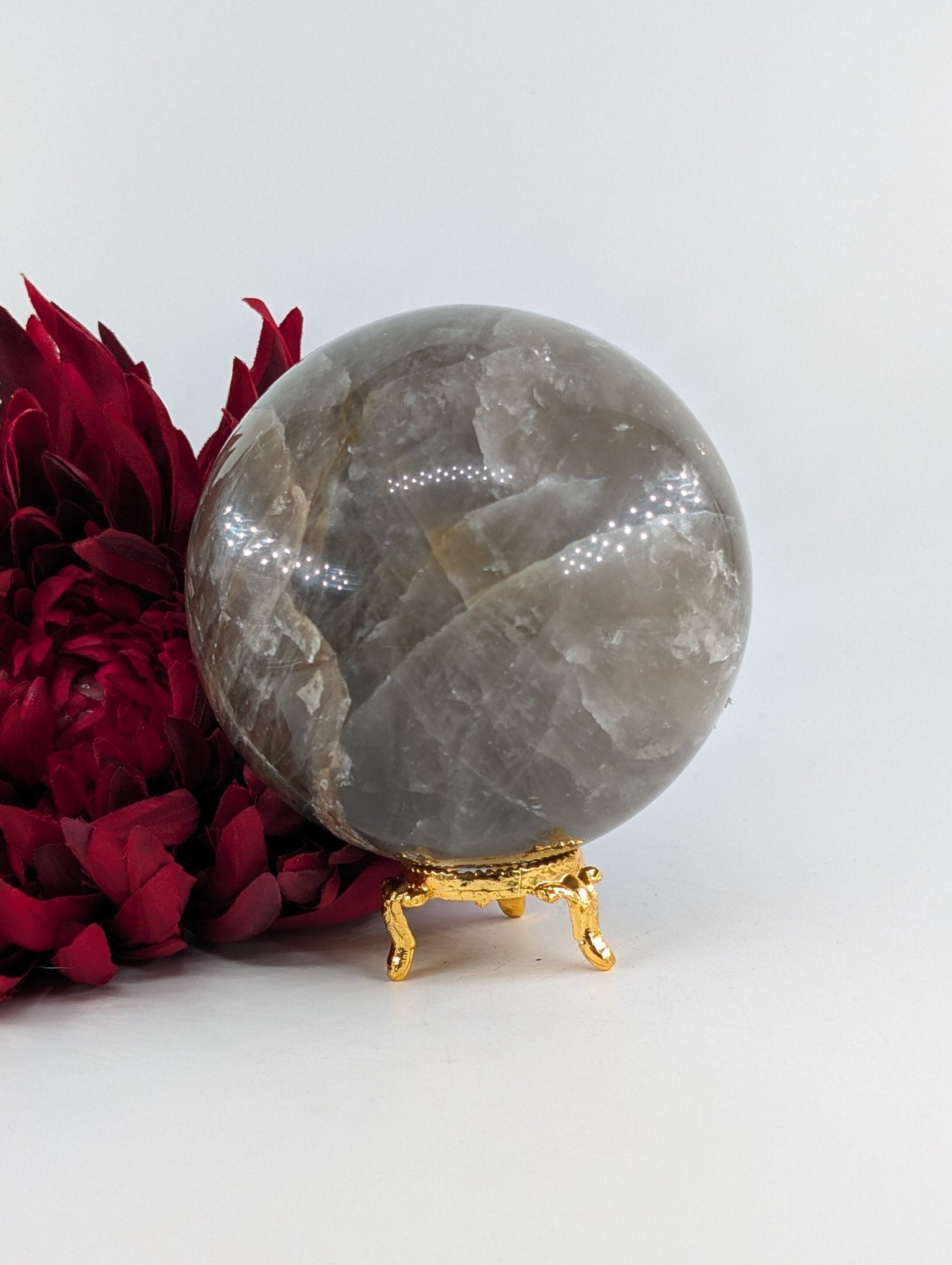 Smokey Quartz Sphere 1184g - Positive Faith Hope Love