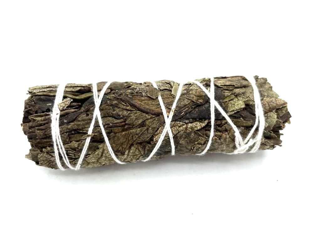 Polished Smudge Stick - Black Sage 10cm featuring natural patterning and unique variations - Positive Faith Hope Love