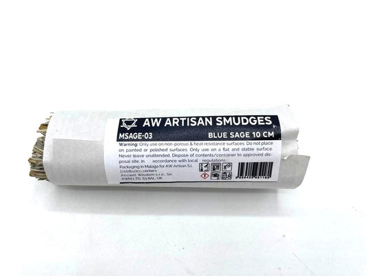 Polished Smudge Stick Blue Sage 10 Cm featuring natural patterning and unique variations - Positive Faith Hope Love