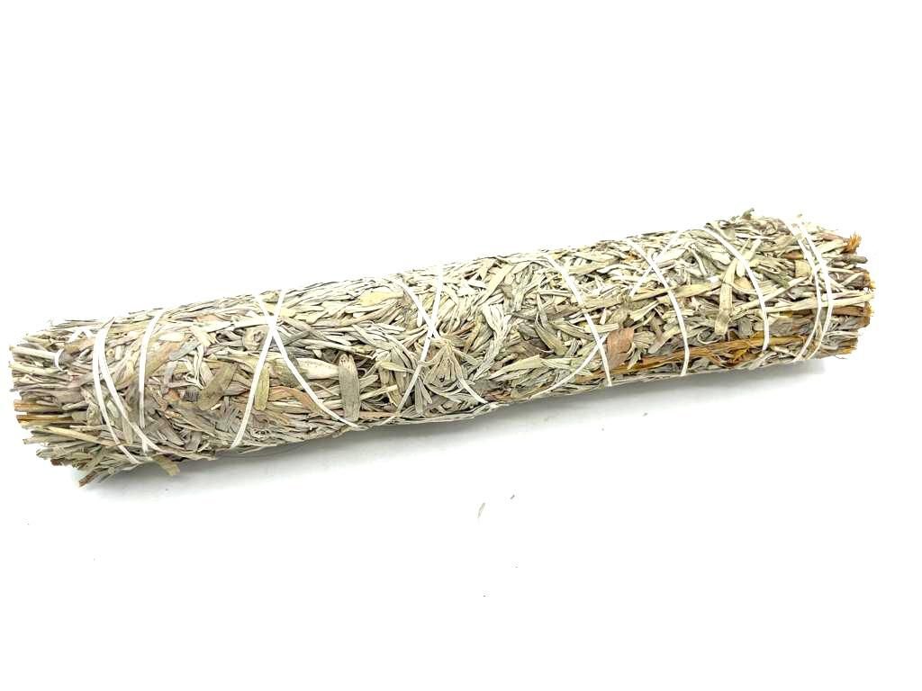 Polished Smudge Stick - Blue Sage 22.5 cm featuring natural patterning and unique variations - Positive Faith Hope Love