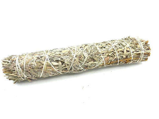 Polished Smudge Stick - Blue Sage 22.5 cm featuring natural patterning and unique variations - Positive Faith Hope Love