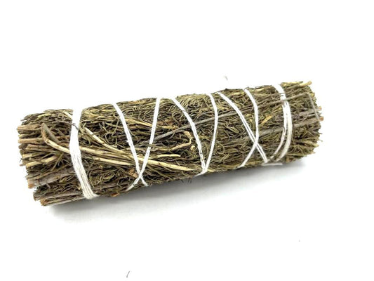 Polished Smudge Stick - Desert Sage 10 cm featuring natural patterning and unique variations - Positive Faith Hope Love