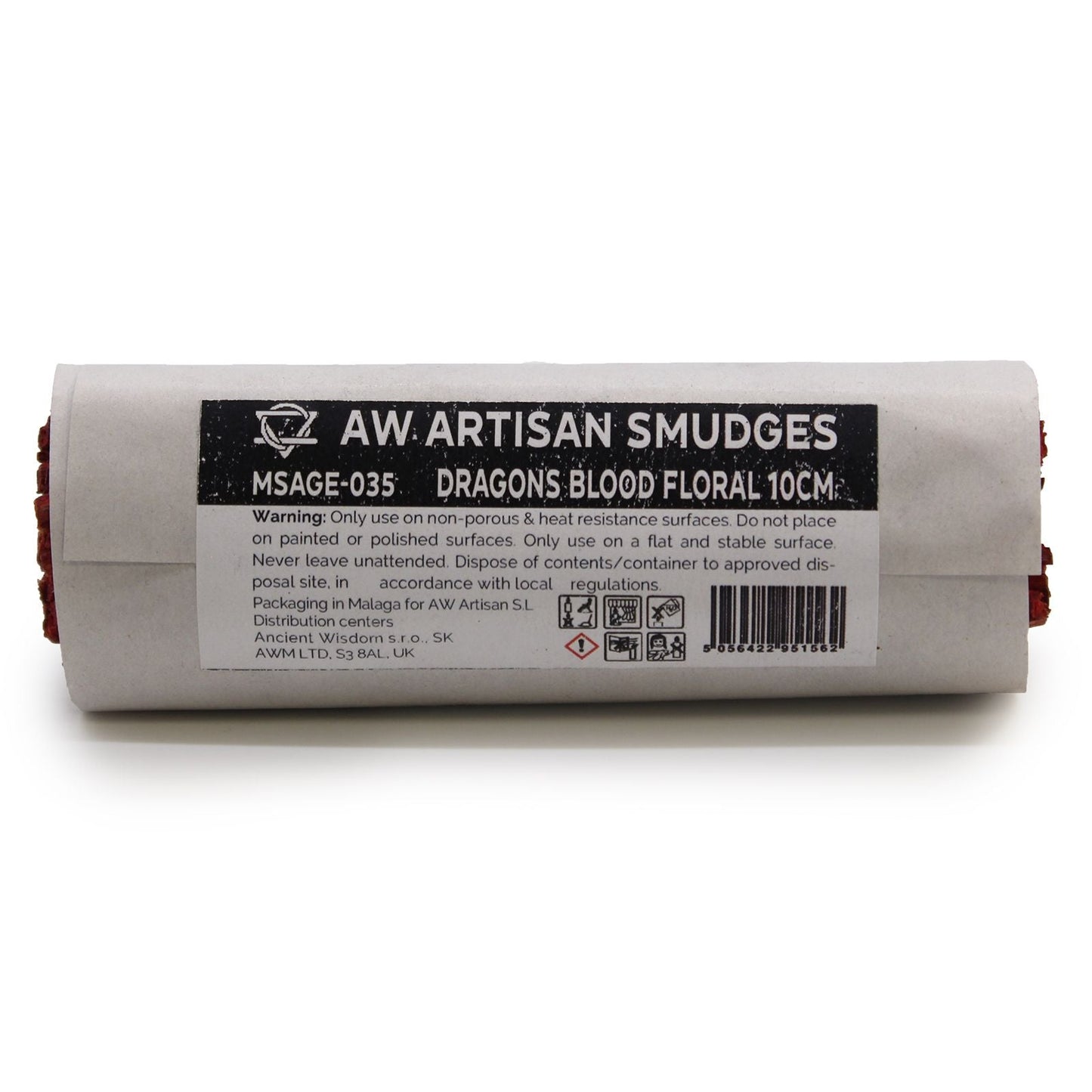 Polished Smudge Stick Dragons Blood Floral Sage 10Cm featuring natural patterning and unique variations - Positive Faith Hope Love