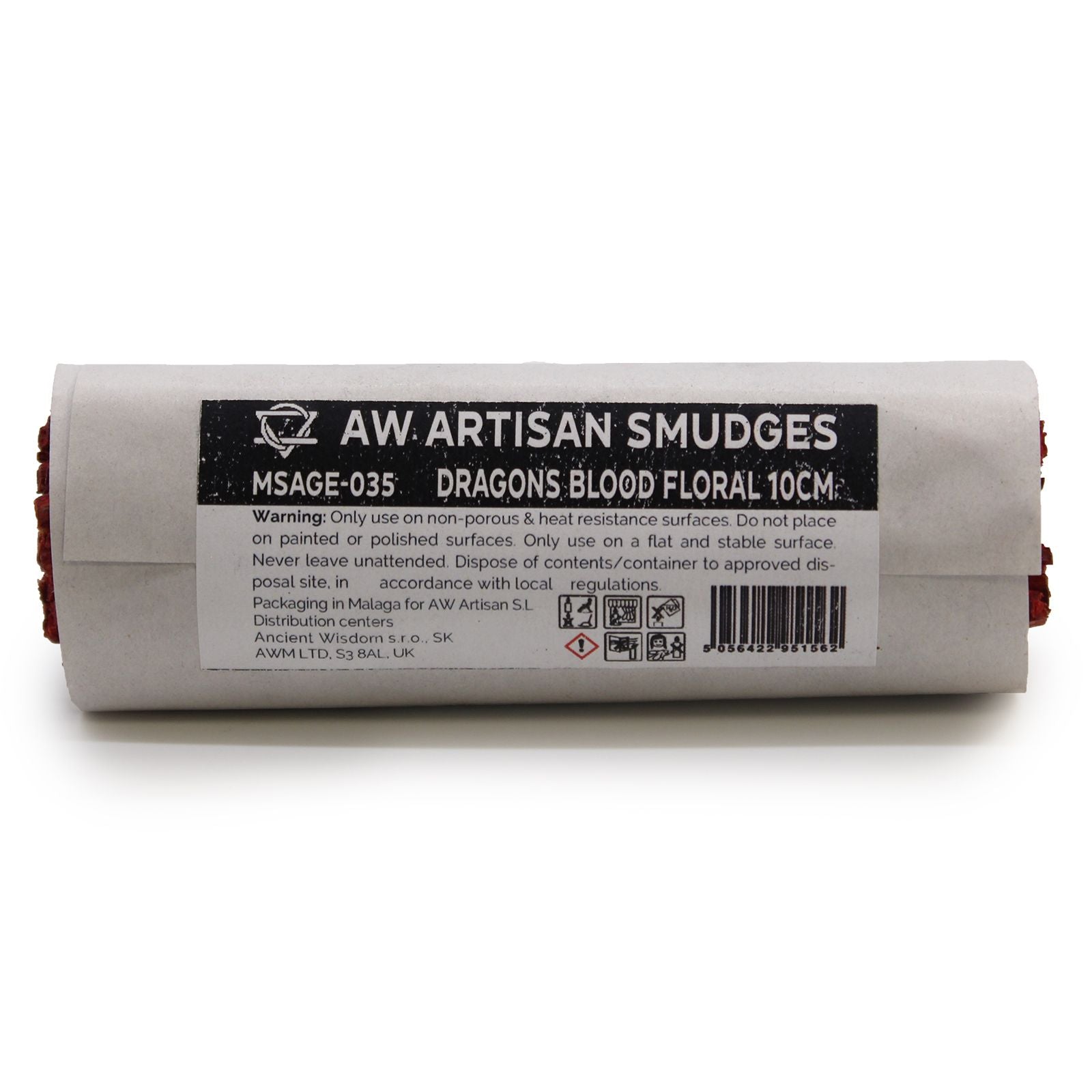 Polished Smudge Stick Dragons Blood Floral Sage 10Cm featuring natural patterning and unique variations - Positive Faith Hope Love