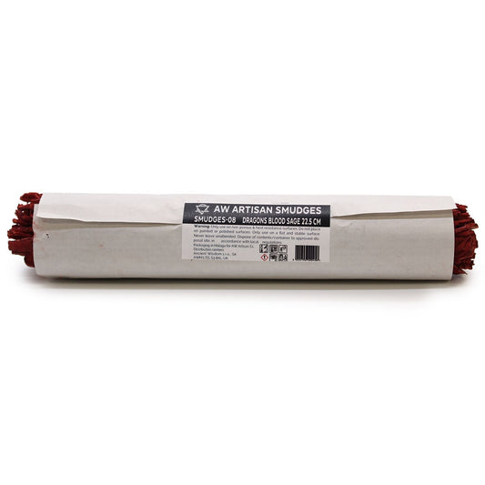 Polished Smudge Stick Dragons Blood Sage 225 Cm featuring natural patterning and unique variations - Positive Faith Hope Love