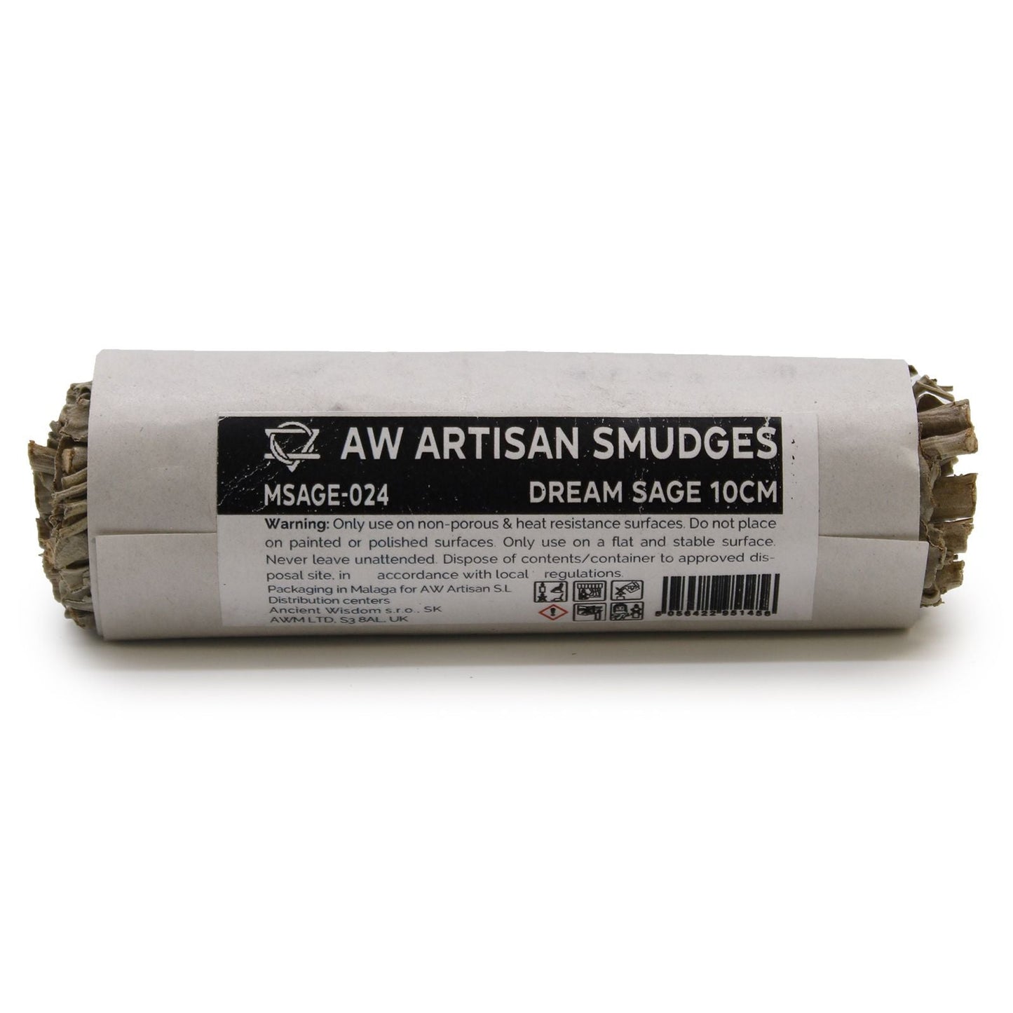 Polished Smudge Stick Dream Sage 10Cm featuring natural patterning and unique variations - Positive Faith Hope Love