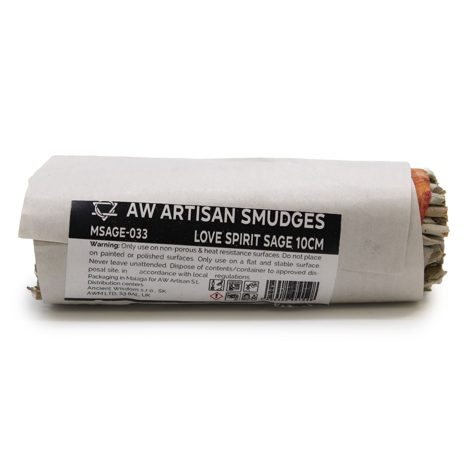 Polished Smudge Stick - Love Spirit Sage 10cm featuring natural patterning and unique variations - Positive Faith Hope Love