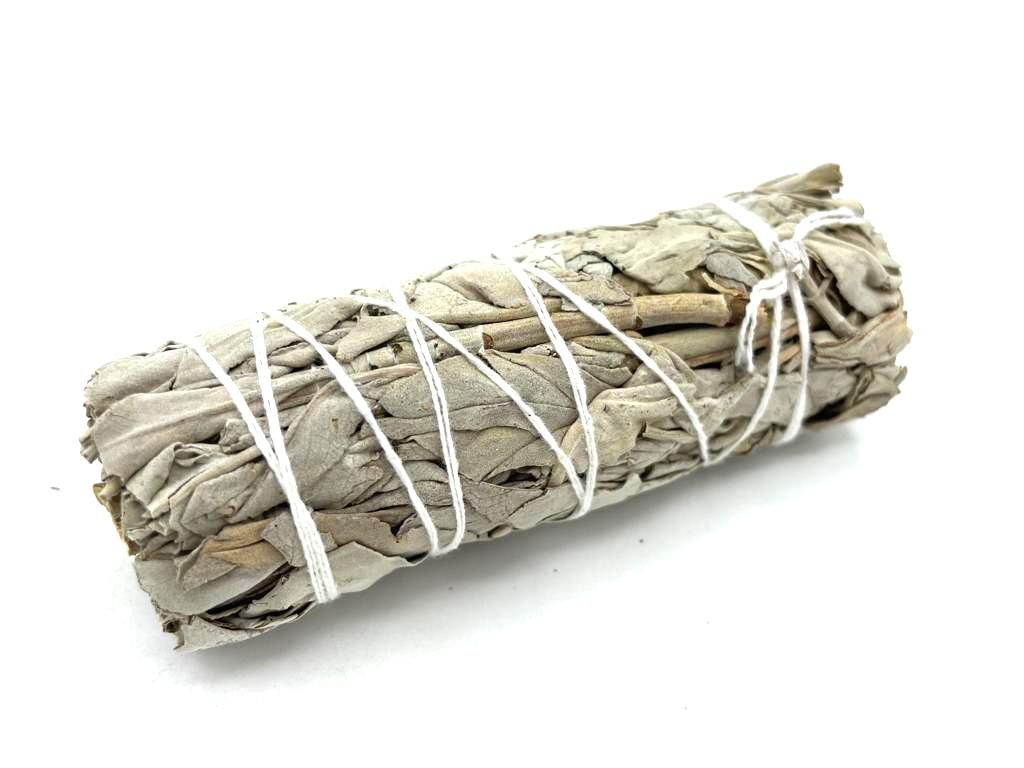 Polished Smudge Stick - White Sage 10cm featuring natural patterning and unique variations - Positive Faith Hope Love
