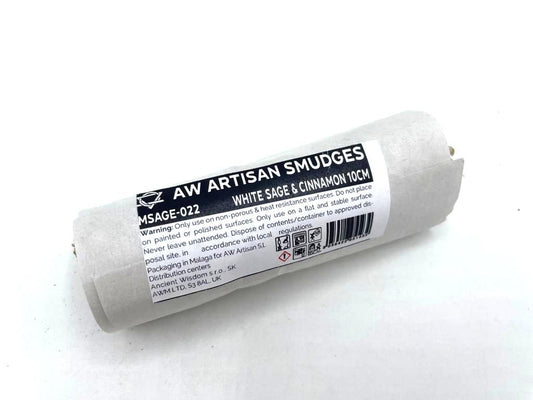 Polished Smudge Stick White Sage Cinnamon 10Cm featuring natural patterning and unique variations - Positive Faith Hope Love