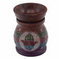 Polished Soapstone Oil Burner 10cm - Hamsa - Five Colours featuring natural patterning and unique variations - Positive Faith Hope Love