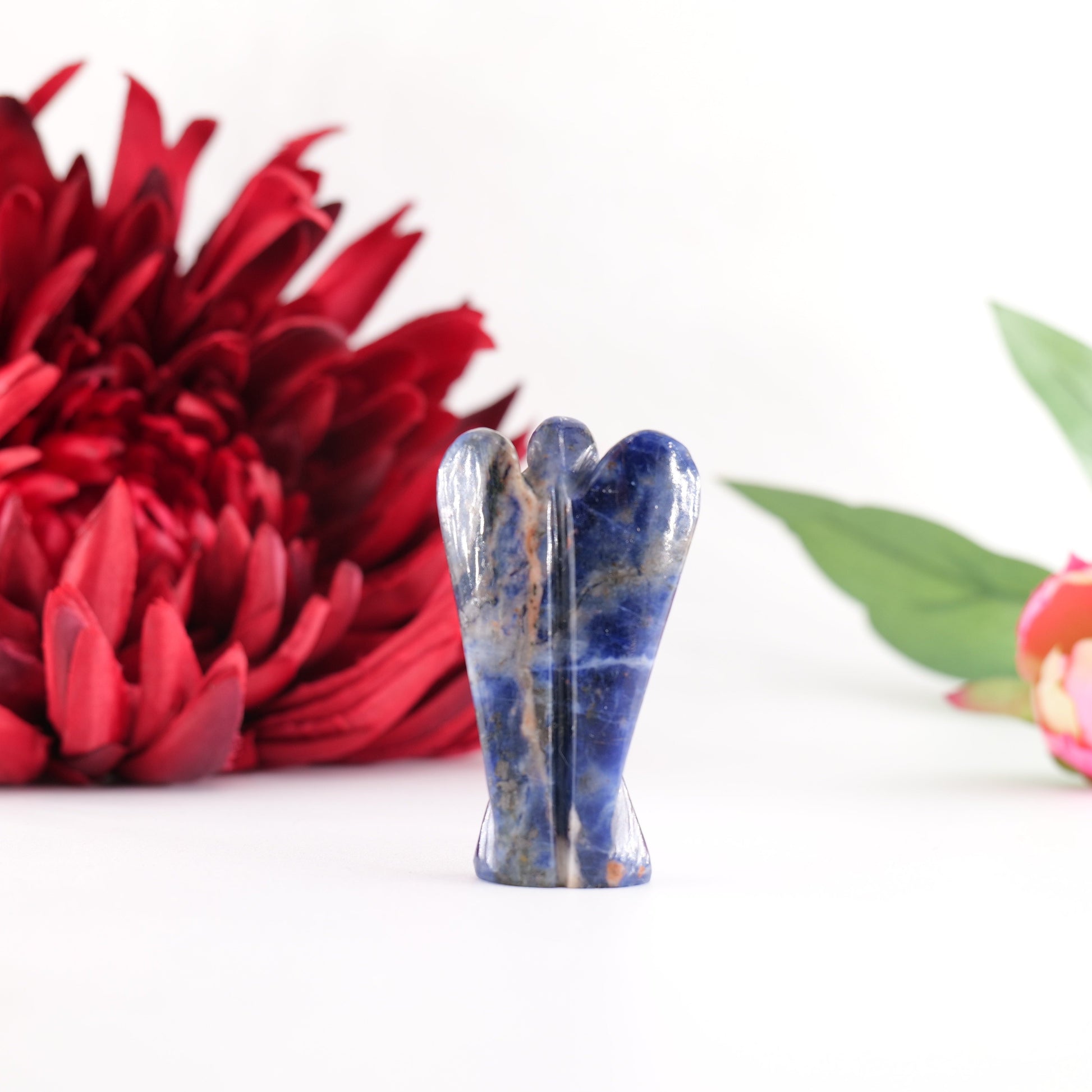 Polished Sodalie Angel 55Mm featuring natural patterning and unique variations - Positive Faith Hope Love