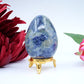 Polished Sodalite Egg 162G 60X46Mm featuring navy-blue tone with white veining - Positive Faith Hope Love