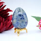 Polished Sodalite Egg 162G 60X46Mm featuring navy-blue tone with white veining - Positive Faith Hope Love