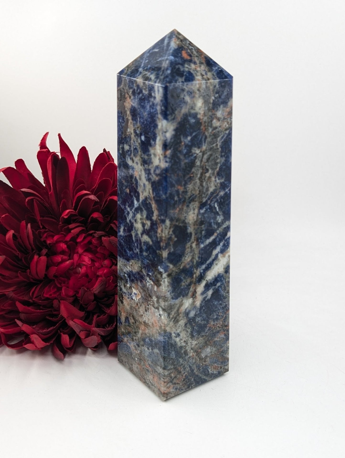 Sodalite Tower 1004g - Positive Faith Hope Love