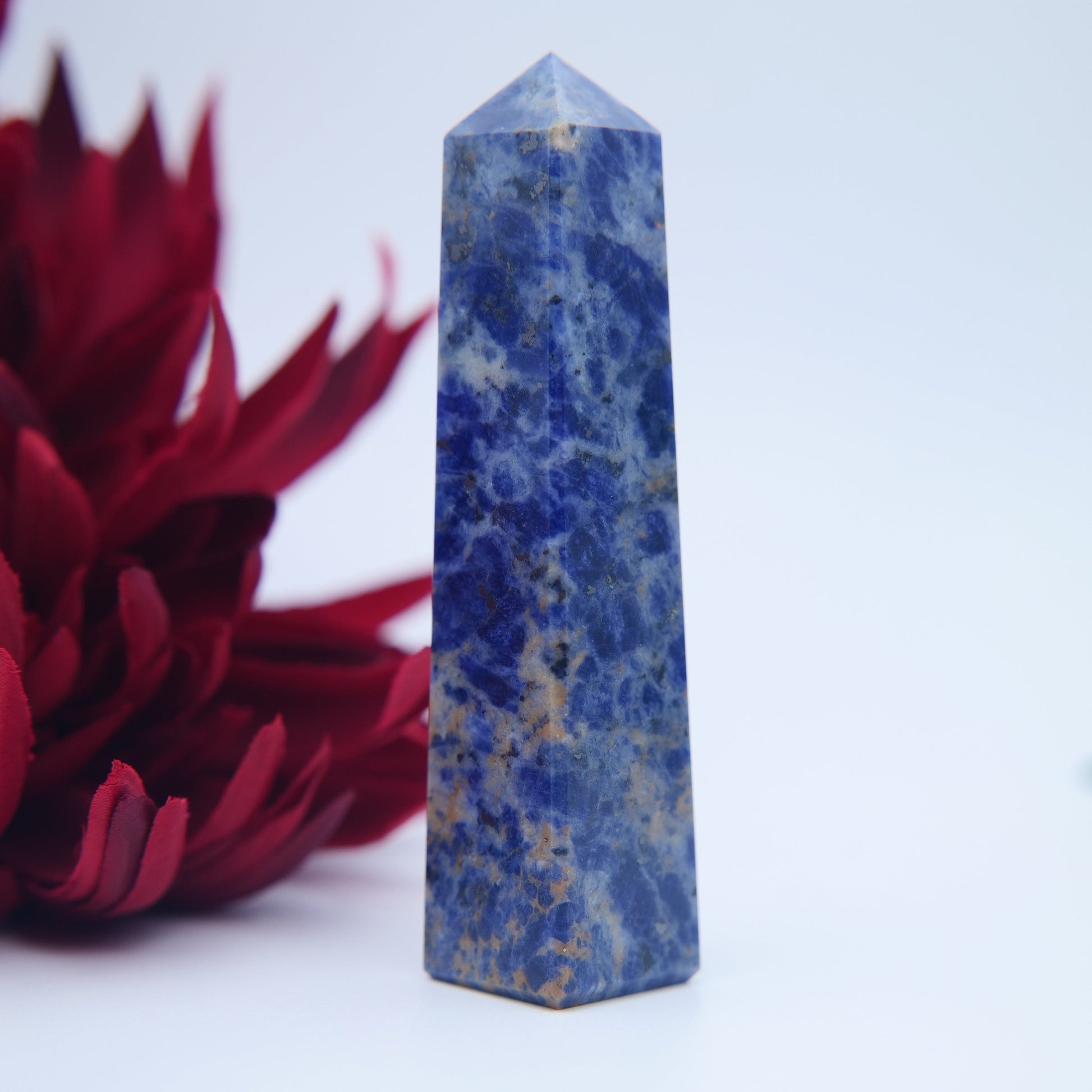 Sodalite Tower – 10cm - Positive Faith Hope Love