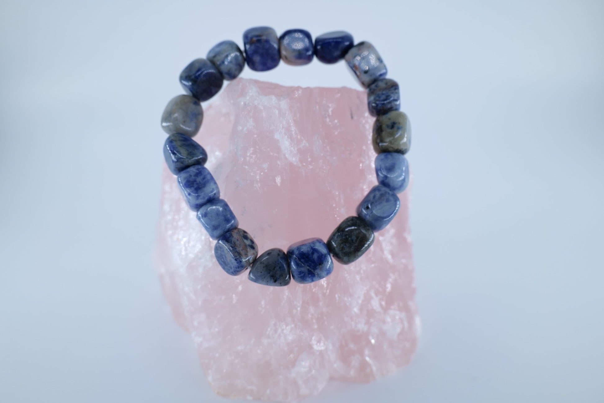 Sodalite Tumblestone Bracelet - Positive Faith Hope Love