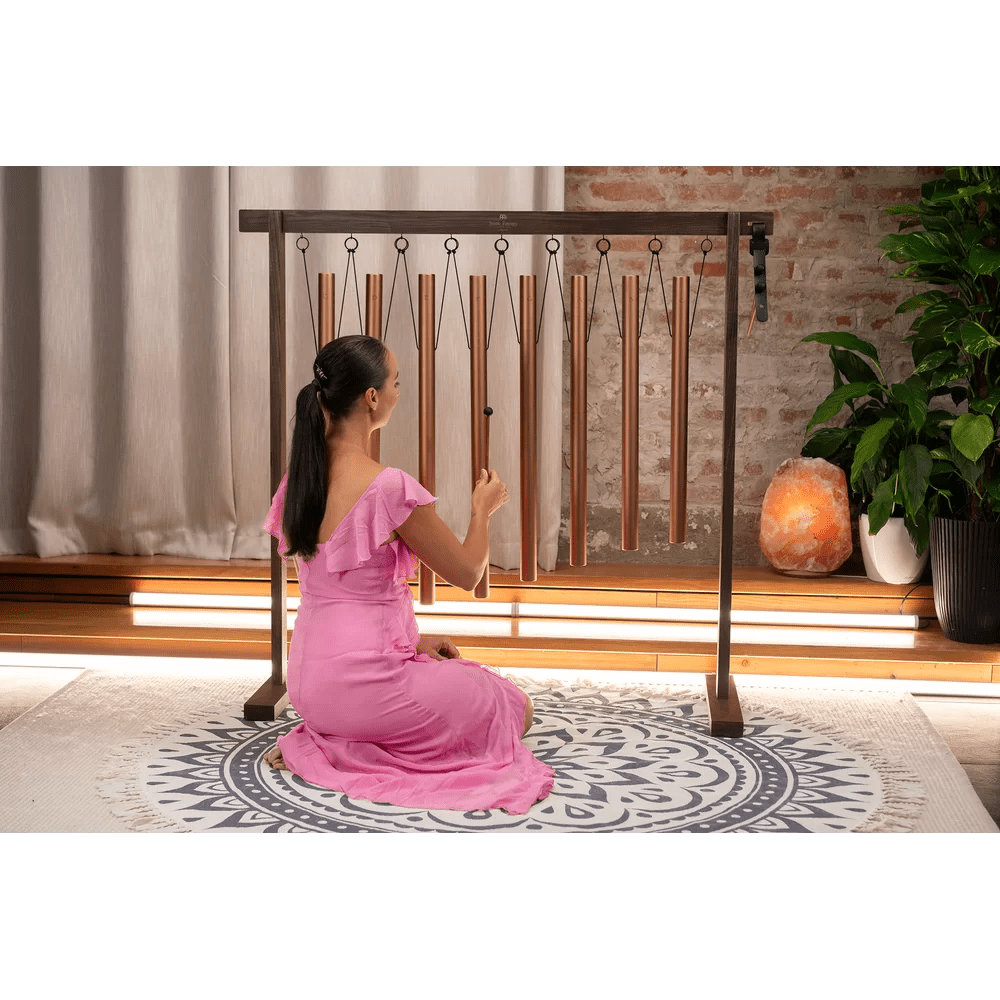 Sound Bath Tube Chime 8 - piece Sound Bath Tube Chime Set, 440 Hz, Bronze - SBTSETM - Positive Faith Hope Love