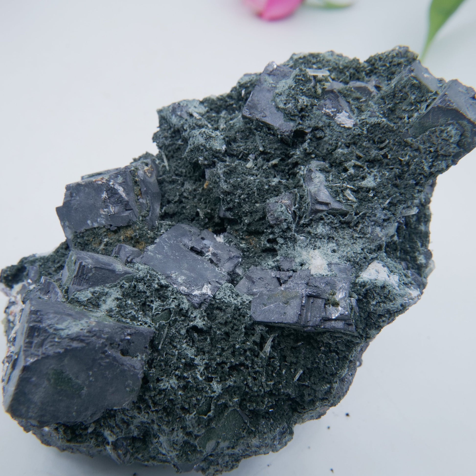 Sphalerite, Galena & Epidote Specimen — 559g - Positive Faith Hope Love