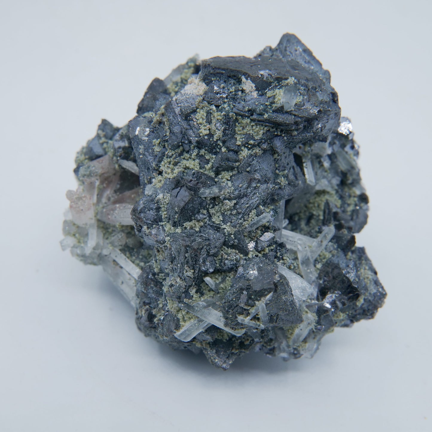 Sphalerite, Galena & Quartz Specimen — 130 g - Positive Faith Hope Love