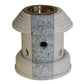 Polished Stone Oil Burner - Combo Lantern featuring natural patterning and unique variations - Positive Faith Hope Love