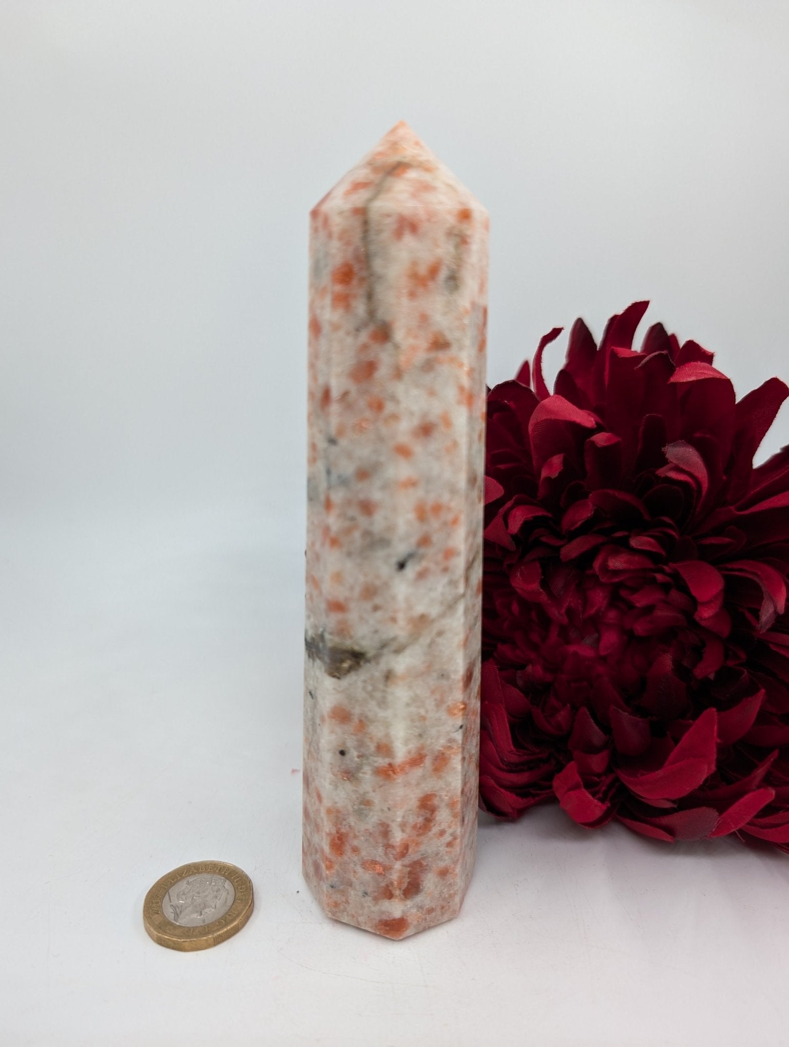 Sunstone Crystal Tower 345g - Positive Faith Hope Love