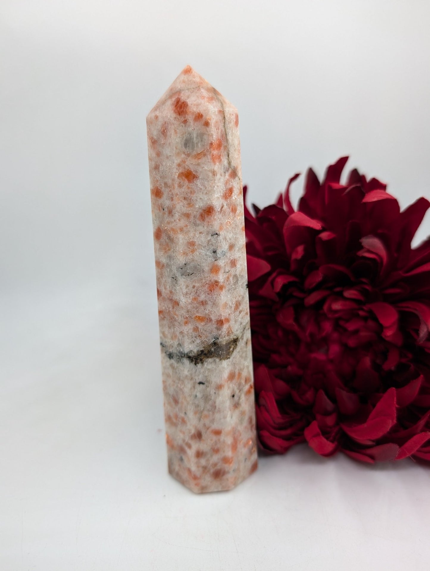 Sunstone Crystal Tower 345g - Positive Faith Hope Love