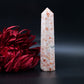 Polished Sunstone Crystal Tower 345G featuring sparkling aventurescence and warm orange tone - Positive Faith Hope Love