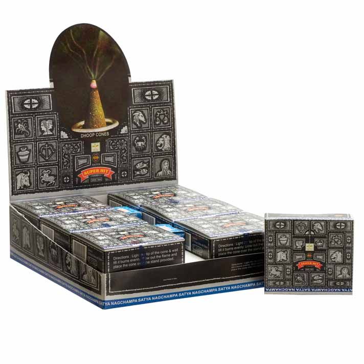 Polished Superhit Dhoop Cones featuring natural patterning and unique variations - Positive Faith Hope Love