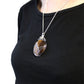 Polished Swirl Wrapped Gemstone Necklace Tiger Eye featuring natural patterning and unique variations - Positive Faith Hope Love