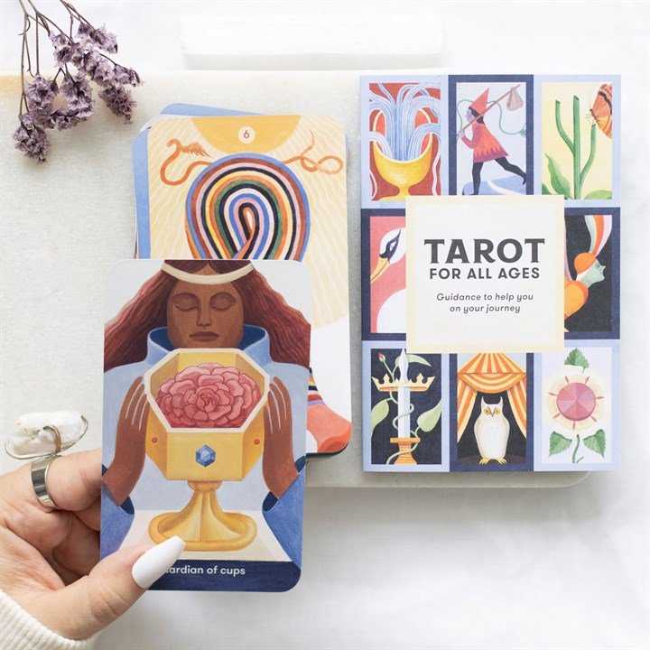 Polished Tarot For All Ages Tarot Cards featuring natural patterning and unique variations - Positive Faith Hope Love