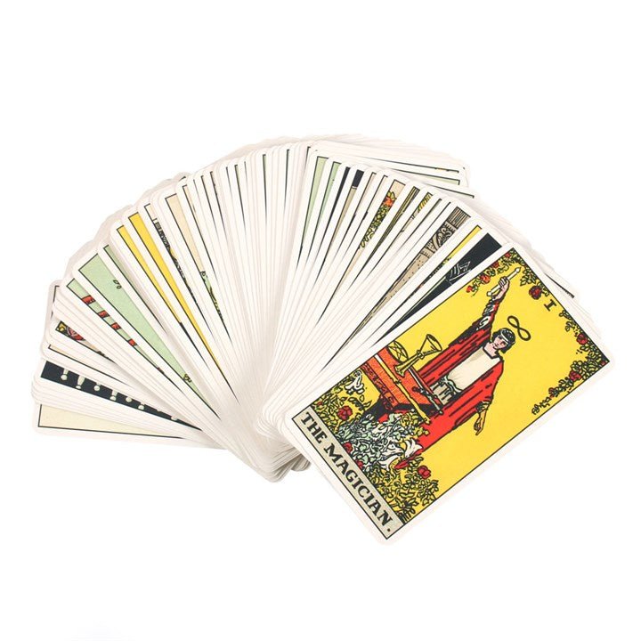 Polished Tarot Original 1909 Tarot Cards featuring natural patterning and unique variations - Positive Faith Hope Love