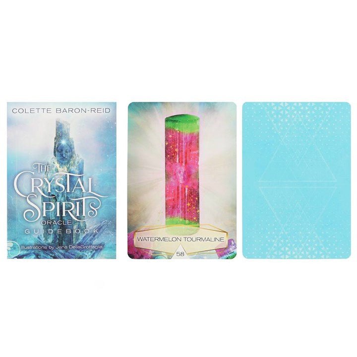 Polished The Crystal Spirits Oracle Cards featuring natural patterning and unique variations - Positive Faith Hope Love