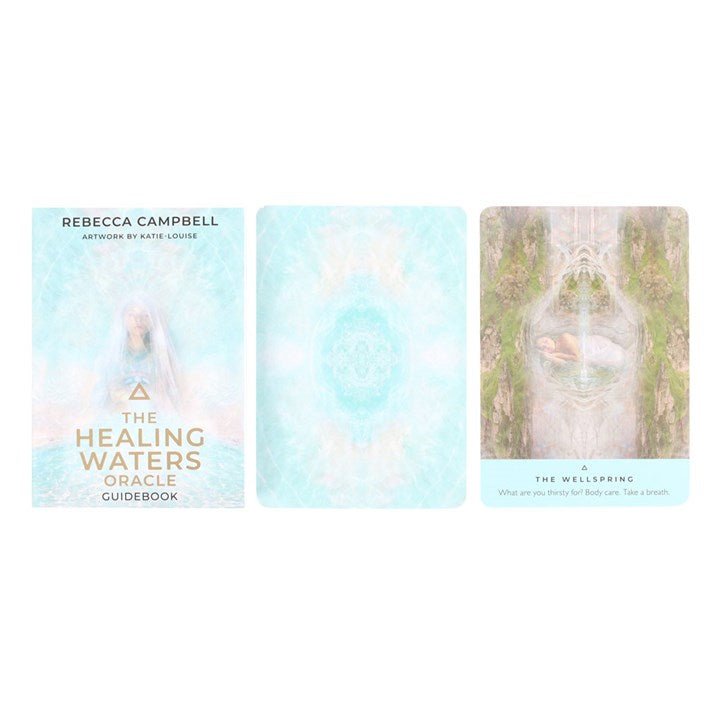 Polished The Healing Waters Oracle Cards featuring natural patterning and unique variations - Positive Faith Hope Love
