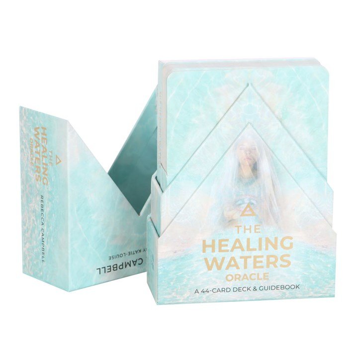 Polished The Healing Waters Oracle Cards featuring natural patterning and unique variations - Positive Faith Hope Love