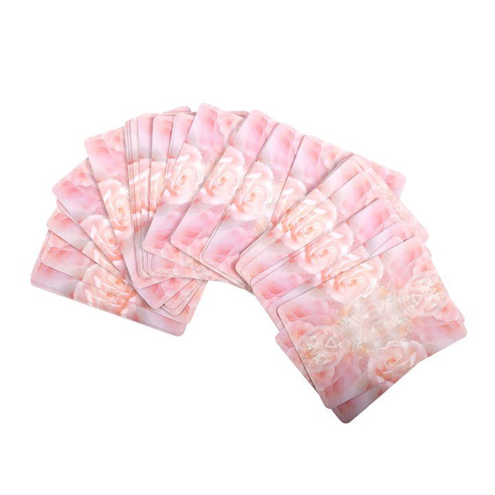 Polished The Rose Oracle Cards featuring natural patterning and unique variations - Positive Faith Hope Love