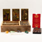Three Section Tarot Box with Card Holder - Positive Faith Hope Love