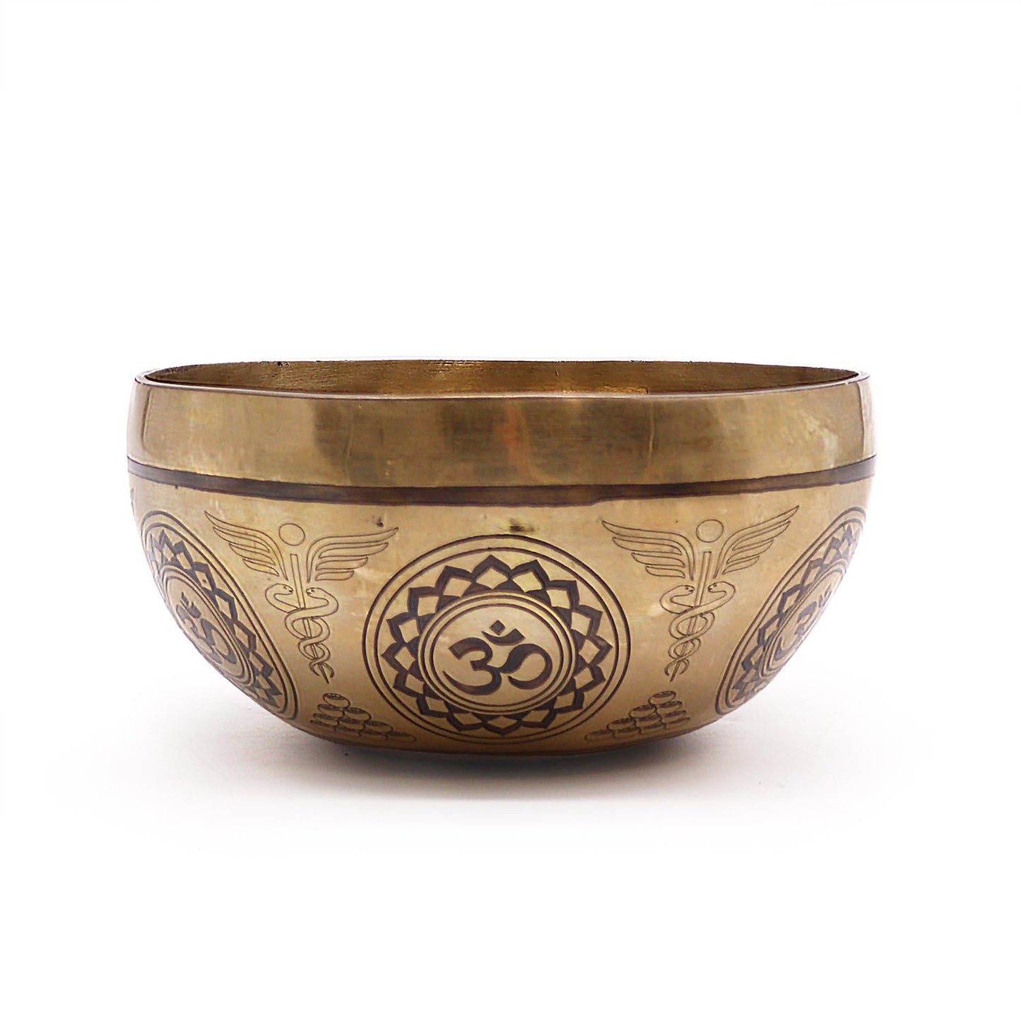 Tibetan Healing Engraved Bowl - 16cm - 7 Chakra - Positive Faith Hope Love