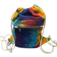 Polished Tiedye Hemp String Bag featuring natural patterning and unique variations - Positive Faith Hope Love