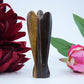 Polished Tiger Eye Angel 80mm featuring natural patterning and unique variations - Positive Faith Hope Love