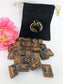 Tiger Eye Rune Set and Bag - Polished Elder Futhark Runes - Positive Faith Hope Love